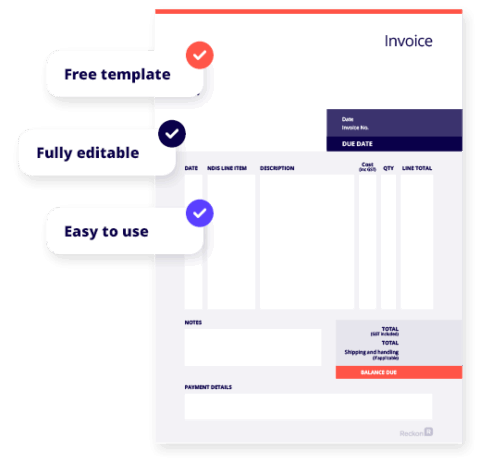 Ndis Invoice Examples NDIS Invoice Template for Small Businesses | Reckon AU