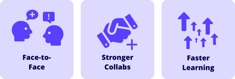 RTO pros are face-to-face, stronger collabs and faster learning