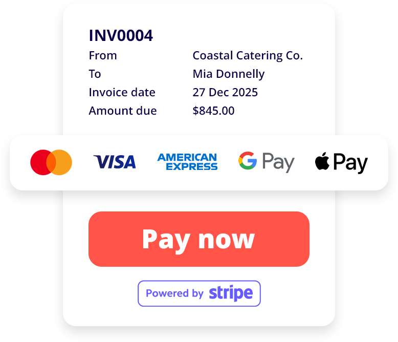 einvoicing mastercard, visa and amex