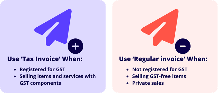 Tax invoice vs regular invoice