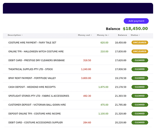 Bank transactions