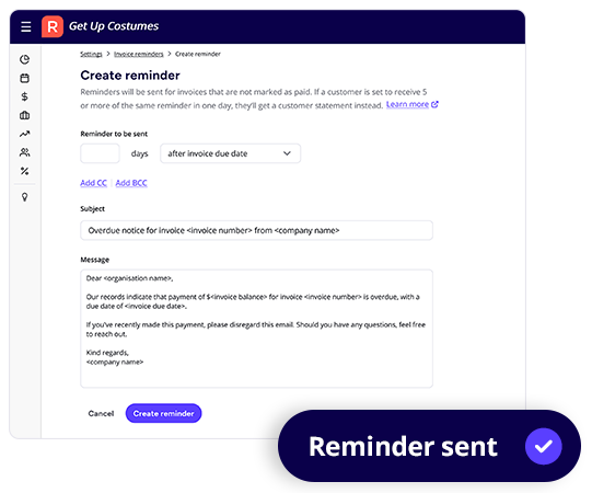 Recurring invoices & reminders