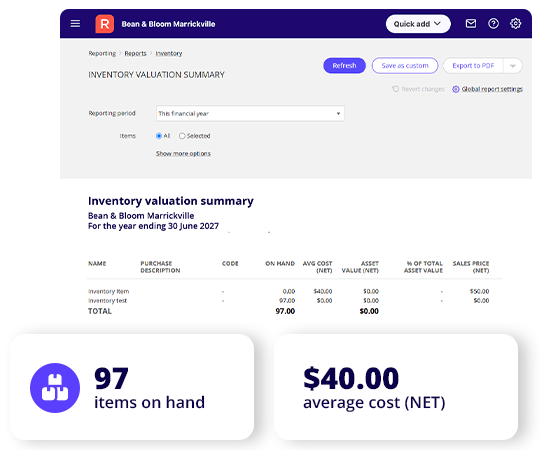 Inventory reports and insights