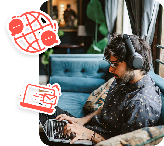 Best Places To Work Remotely 2026 Header Image Boomers vs Zoomers. A boomer and zoomer drink coffee together