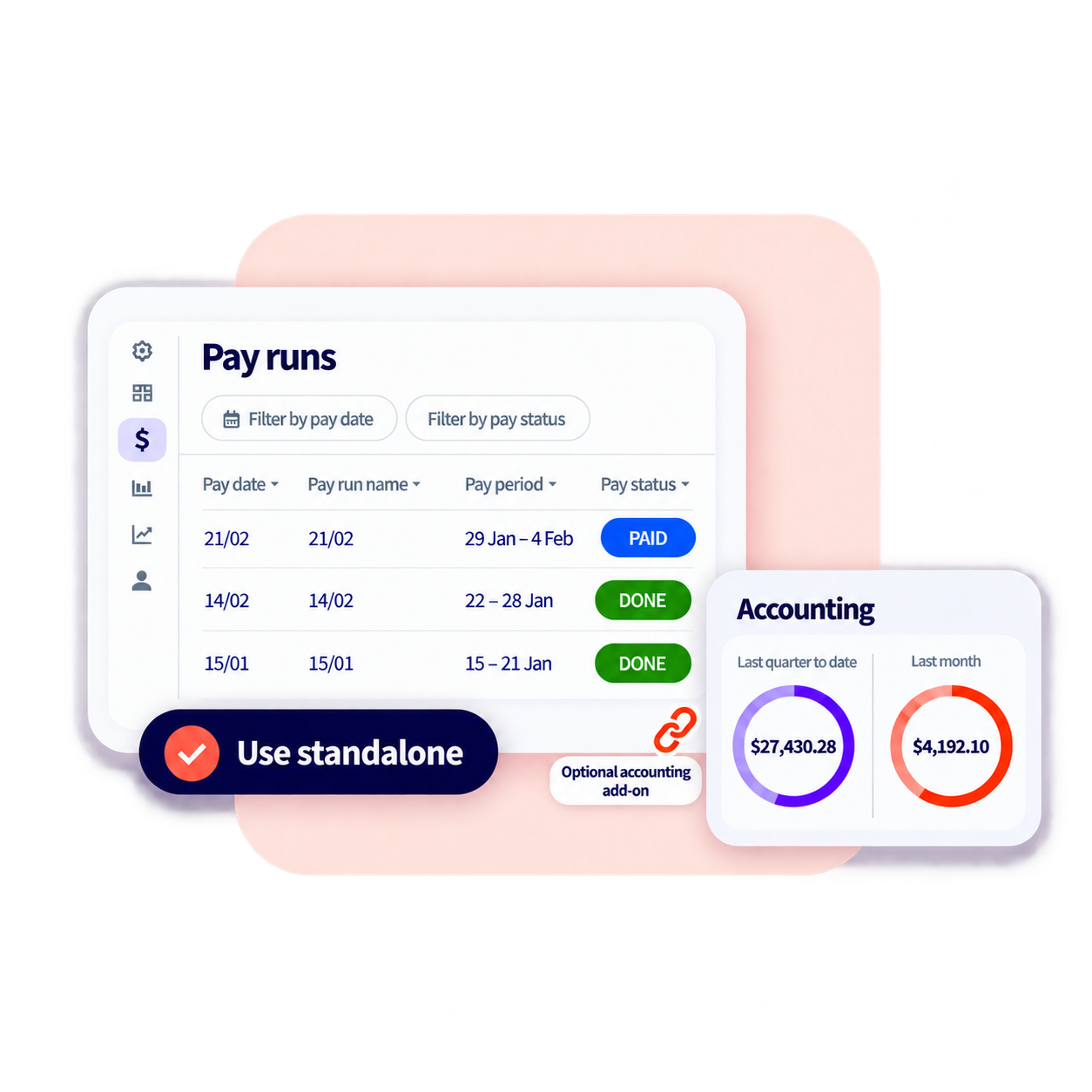 Reckon Payroll works Standalone