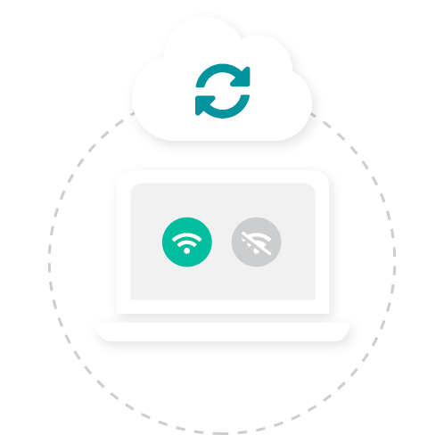 CloudPOS Work Online Offline Work online or offline. Reckon Cloud POS works online and offline so you never miss a sale even if you lose internet connection. Your inventory and POS sales will automatically sync back to the cloud when your internet connection returns.
