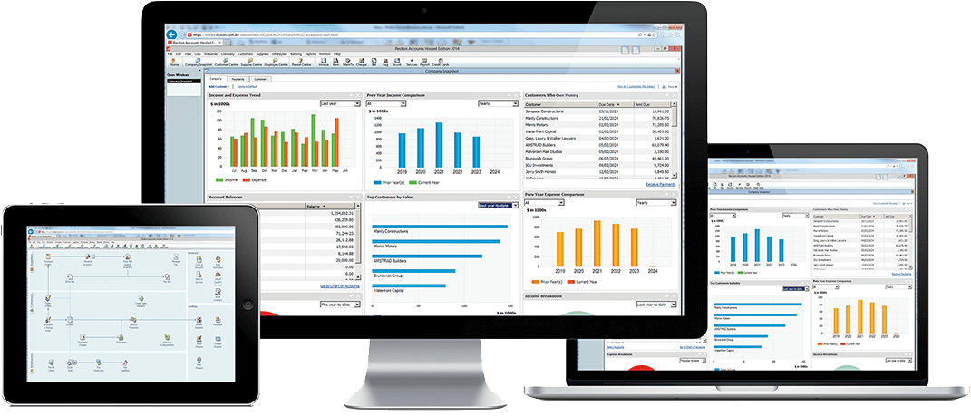Integrations Accounts Hosted Accounts Hosted. Reckon Cloud POS has an end to end integration with Accounts Hosted. Reckon Cloud POS retrieves inventory items and customers from the connected Accounts Hosted data file and posts transactions to Accounts Hosted once your end of day report is completed from the cash register. Integration takes around 10 minutes. To get started, all you need is an active Accounts Hosted Company file and an active Reckon Cloud POS file